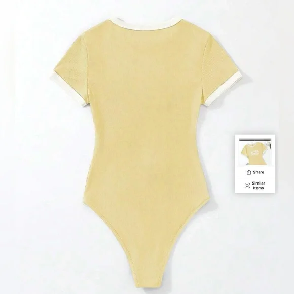 Never Mind Ribbed Bodysuit - Picture 2 of 7